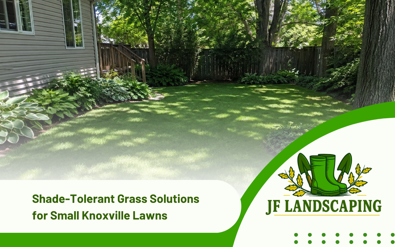Shade tolerant grass growing in a small Knoxville yard