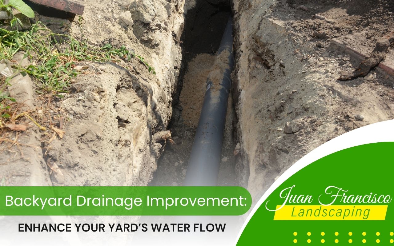 Installing a French drain for backyard drainage improvement