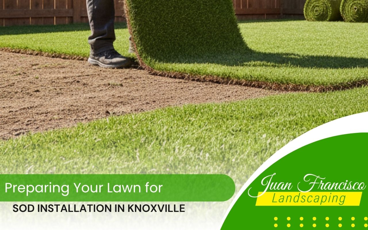 Soil testing in Knoxville to prepare lawn for sod installation