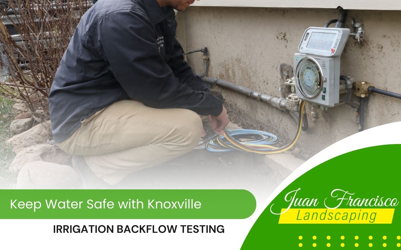 Knoxville irrigation backflow testing device inspection on a home irrigation line