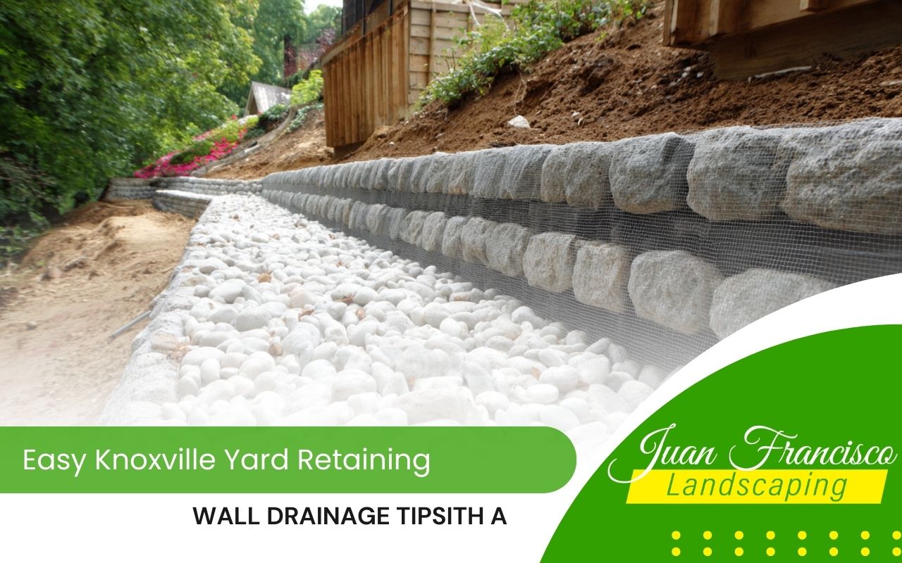 Retaining wall drainage tips for Knoxville showing gravel backfill, fabric, and drain pipe placement