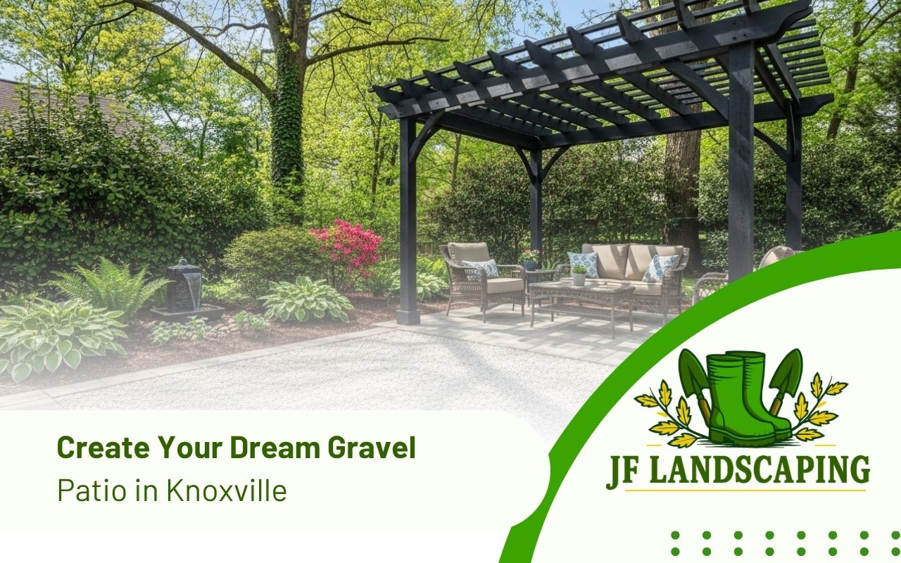 Gravel patio installation in Knoxville for a calm backyard space