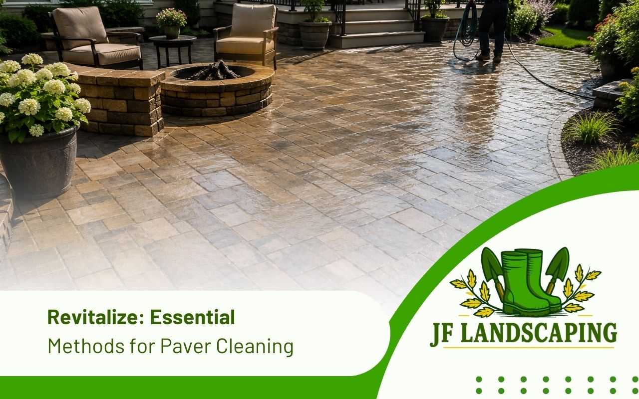Clean paver patio after paver cleaning in Knoxville