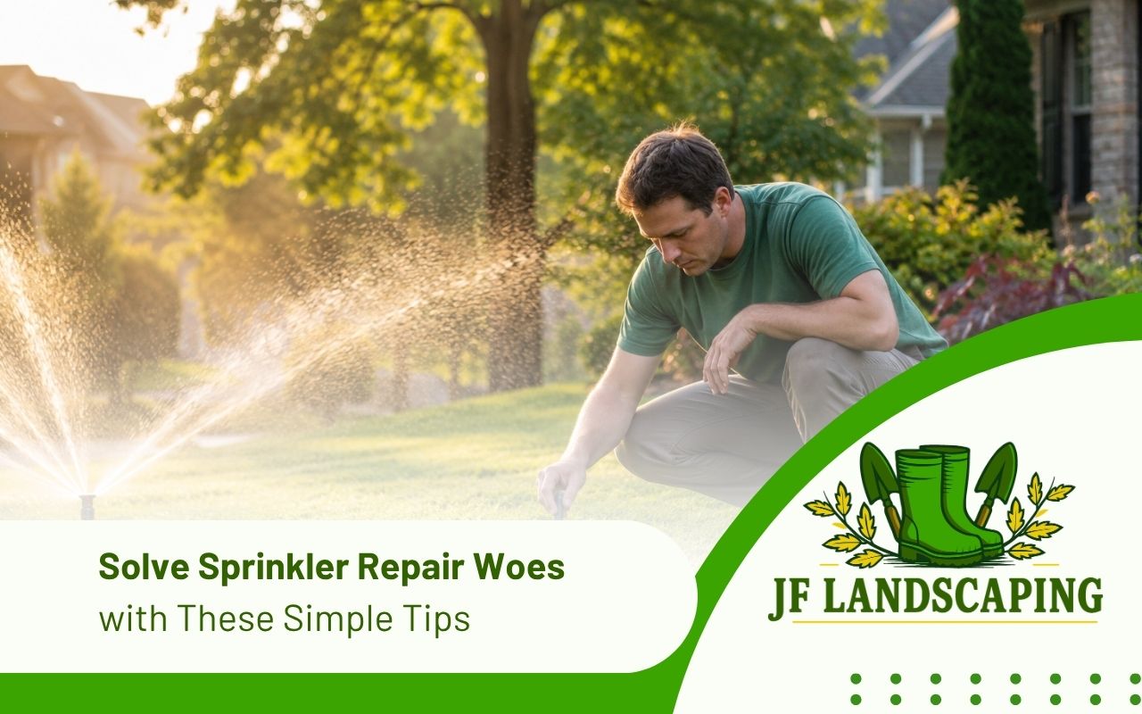 Sprinkler repair helping an Oak Ridge lawn water evenly