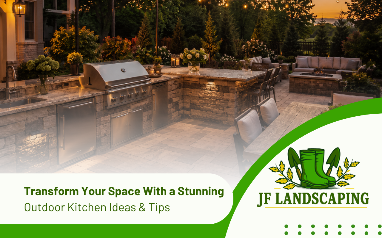 Outdoor kitchen patio designed for cooking and backyard entertaining in Maryville