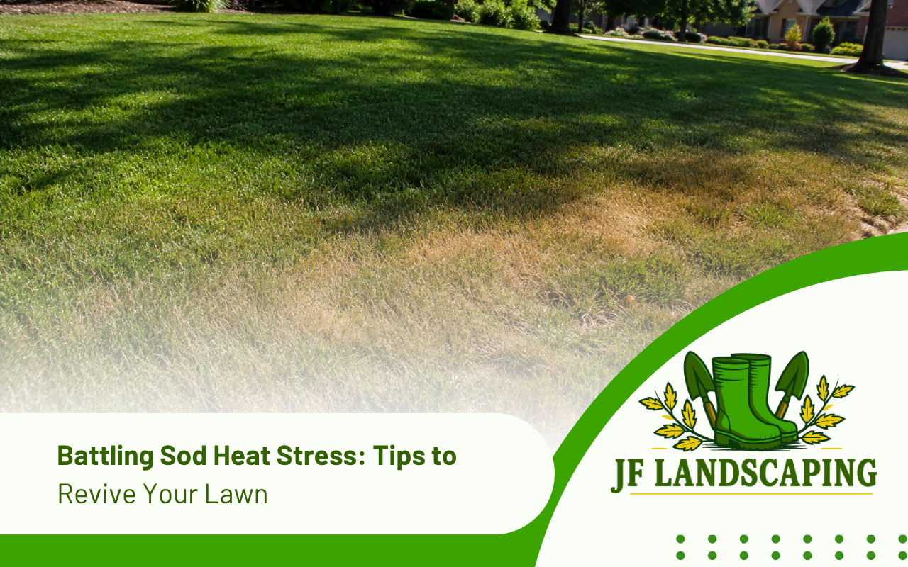 Knoxville lawn showing early signs of sod heat stress