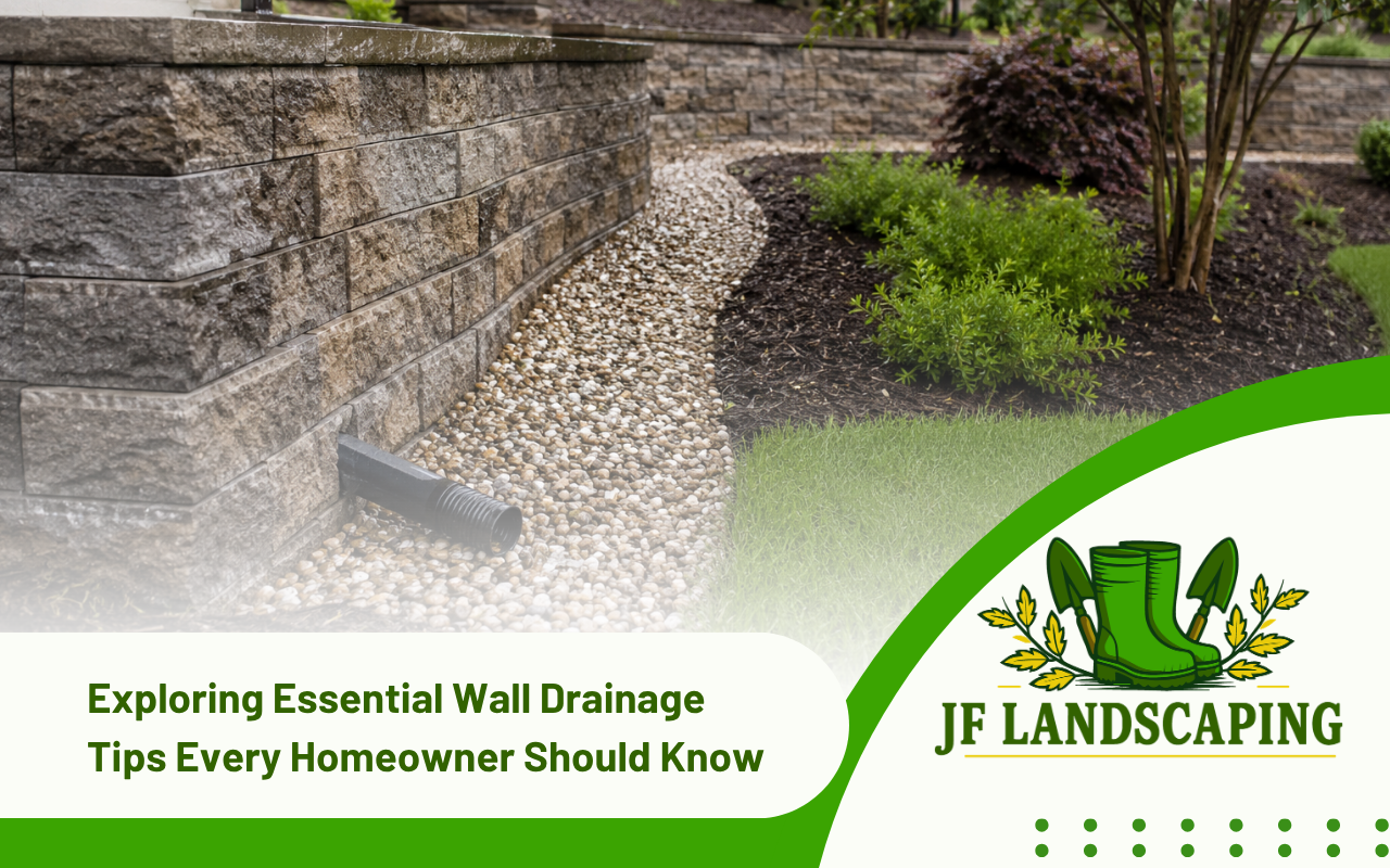 Wall drainage system protecting a Knoxville home landscape